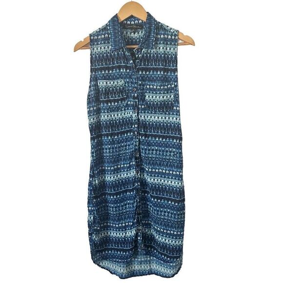 French Laundry Blue Patterned Mini Dress - Picture 14 of 16